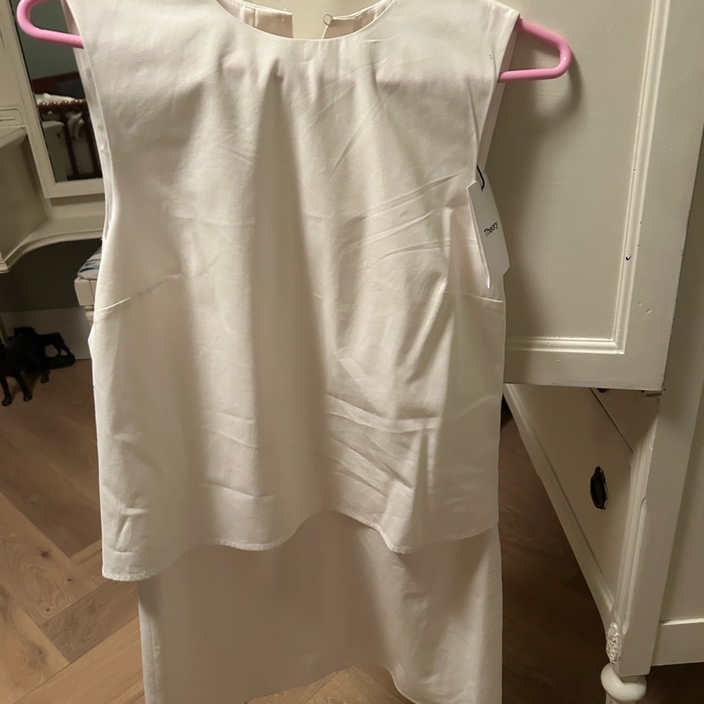 Theory Ivory Sleeveless Blouse
